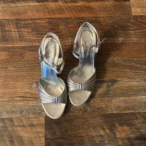 Sam & Libby Silver Strappy Heels